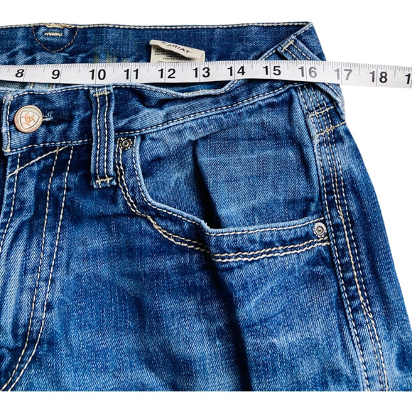 Ariat Mens Jeans Straight Medium Wash Blue Denim Jeans 100% Cotton W33 x L32 - Picture 12 of 14